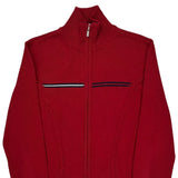 Tommy Hilfiger Full Zip Sweater - Small Red Cotton