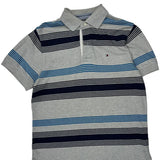 Classic Fit Tommy Hilfiger Striped Polo Shirt - XS Blue Cotton
