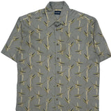 Puritan Floral Hawaiian Shirt - Medium Gray Viscose