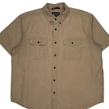 Carhartt Short Sleeve Shirt - 2XL Beige Cotton
