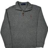 Polo By Ralph Lauren 1/4 Zip - Medium Gray Cotton