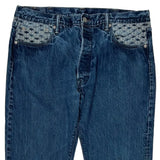 501 Levis Jeans - 36W 34L Blue Cotton