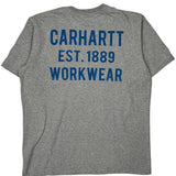 Workwear Carhartt Graphic T-Shirt - Large Gray Cotton