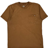 Dickies T-Shirt - Large Brown Cotton