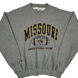 Missouri Russell Athletic College Sweatshirt - XL Grey Cotton