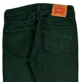 501 Levis Jeans - 33W 30L Green Cotton