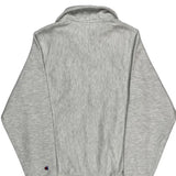 Reverse Weave Champion Boston 1/4 Zip - Small Gray Cotton Blend