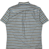 Tommy Hilfiger Striped Short Sleeve Shirt - Large Blue Cotton