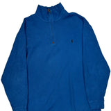 Polo By Ralph Lauren 1/4 Zip - 2XL Blue Cotton