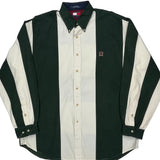 Tommy Hilfiger Striped Shirt - Large Cream Cotton