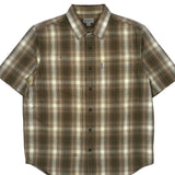 Carhartt Checked Short Sleeve Shirt - XL Brown Cotton