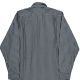 Lacoste Striped Shirt - Large Blue Cotton