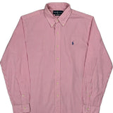 Ralph Lauren Striped Shirt - Large Red Cotton