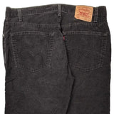 505 Levis Cord Trousers - 38″ Waist Black Cotton Blend