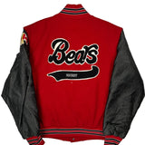 Fond Du Lac Bears Hockey Rennoc College Varsity Jacket - Large Red Wool Blend