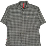 Ecko Unltd Checked Short Sleeve Shirt - XL Gray Cotton