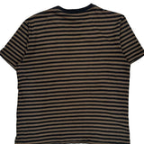 Carhartt Striped T-Shirt - XL Black Cotton
