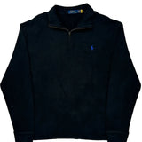 Polo By Ralph Lauren 1/4 Zip - Large Black Cotton