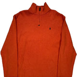 Polo By Ralph Lauren 1/4 Zip - 2XL Orange Cotton