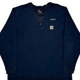 Siemens Carhartt Long Sleeve T-Shirt - XL Navy Cotton