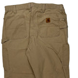 Carhartt Double Knee Carpenter Trousers - 38W 30L Khaki Cotton