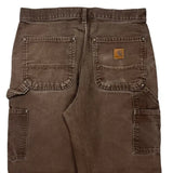 Carhartt Double Knee Carpenter Pants - 32W 31L Brown Cotton