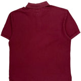 Tommy Hilfiger Polo Shirt - Large Burgundy Cotton