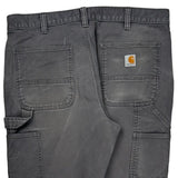 Carhartt Double Knee Carpenter Pants - 36W 32L Gray Cotton