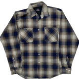 Dickies Checked Flannel Shirt - Large Brown Cotton Blend