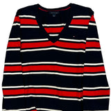 Tommy Hilfiger Striped Jumper - Medium Navy Cotton