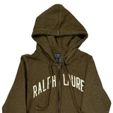 Polo Jeans Company Ralph Lauren Spellout Hoodie - Medium Brown Cotton Blend