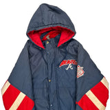 Braves Starter Mlb Baseball Jacket - Medium Navy Nylon