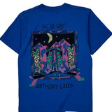 Single Stitch Anthony Lakes Anvil Graphic T-Shirt - XS Blue Cotton