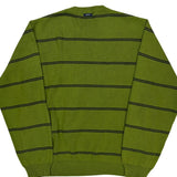 Nautica Striped Sweater - Large Green Cotton
