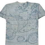 Whale Illustration Signal Sports Graphic T-Shirt - Large Blue Cotton