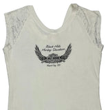 Black Hills Harley Davidson Graphic Tank Top - Medium Blue Cotton