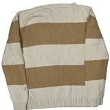 Ralph Lauren Striped Sweater - Medium Beige Cotton