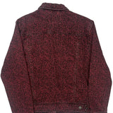 Guess Denim Jacket - Small Burgundy Cotton