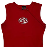 Harley Davidson Logo Harley Davidson Asymmetric Tank Top - Large Red Cotton