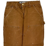 Carhartt Double Knee Carpenter Pants - 32W 30L Brown Cotton