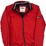 Tommy Hilfiger Denim Bomber Jacket - Large Red Polyester