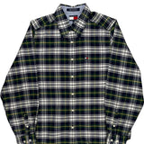 Tommy Hilfiger Checked Flannel Shirt - Small Multicoloured Cotton