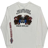 Shiawassee Harley-Davidson Birch Run, Mi Harley Davidson Graphic Long Sleeve T-Shirt - Large White Cotton