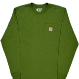 Carhartt Long Sleeve T-Shirt - Small Green Cotton