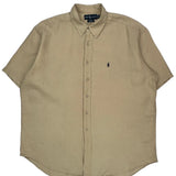 Blake Shirt Ralph Lauren Short Sleeve Shirt - XL Beige Linen
