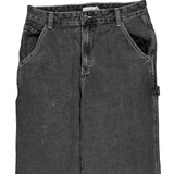 Unbranded Wide Leg Carpenter Trousers - 31W UK 14 Grey Denim