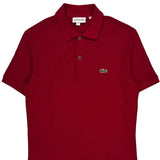 Lacoste Slim Fit Polo Shirt - Small Red Cotton