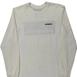 Responsibili-Tee Patagonia Long Sleeve T-Shirt - Small White Cotton Blend