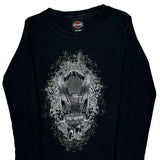 St. Charles Harley-Davidson Harley Davidson Graphic Long Sleeve T-Shirt - Small Black Cotton