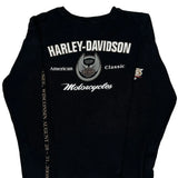 100Th Anniversary Harley Davidson Graphic Long Sleeve T-Shirt - Large Black Cotton